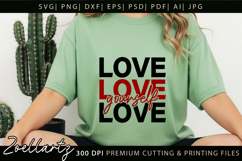 Love Yourself SVG Cut File Inspirational Positive Life Quote Product Image 3