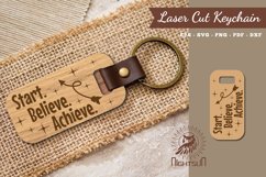 Motivational Quotes Laser Cut Keychain Product Image 1