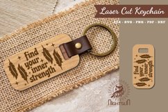 Motivational Quotes Laser Cut Keychain Product Image 1