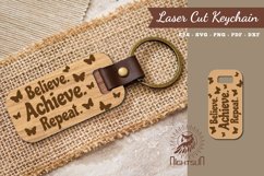 Motivational Quotes Laser Cut Keychain Product Image 1