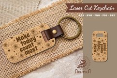 Motivational Quotes Laser Cut Keychain Product Image 1