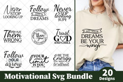 20 Motivational quotes SVG Bundle Product Image 1