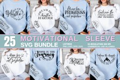 Motivational Sleeve SVG Bundle,Positive Message Apparel SVG Product Image 1