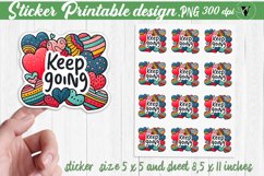 Motivational Sticker | Printable stickers | Keep going Product Image 1