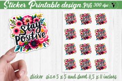 Motivational Sticker | Printable stickers | Stay Positive Product Image 1