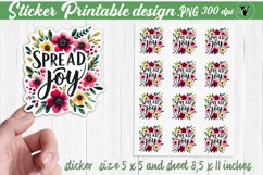 Motivational Sticker | Printable stickers | Spread Joy Product Image 1