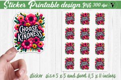 Motivational Sticker | Printable stickers | Choose Kidness Product Image 1