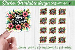 Motivational Sticker | Printable stickers | Stay Positive Product Image 1