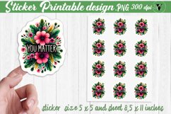 Motivational Sticker | Printable stickers | You Matter Product Image 1