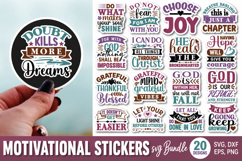 Motivational Sticker svg bundle Product Image 1