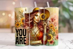 Daily Affirmations Tumbler Wrap, Motivational Tumbler PNG Product Image 1