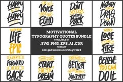 MOTIVATIONAL TYPOGRAPHY QUOTES BUNDLE SVG PNG EPS AI CDR