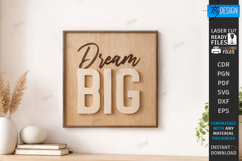Motivational Wall Sign Laser Cut - Inspirational Quote SVG Product Image 1