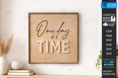 Motivational Wall Sign Laser Cut - Inspirational Quote SVG Product Image 1