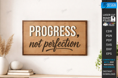 Motivational Wall Sign Laser Cut - Inspirational Quote SVG Product Image 1