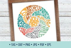 Vinyl Record Cut File | Motivational Word Art Product Image 1