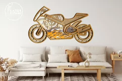 MOTO Laser Cut Wooden Wall Art For Bikers, Motorcycle SVG Product Image 7