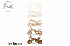 MOTO Laser Cut Wooden Wall Art For Bikers, Motorcycle SVG Product Image 2