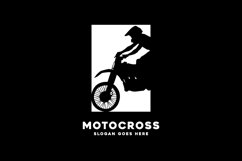 Motocross jump sport logo template isolated Product Image 1