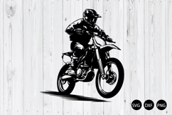 Motocross Rider SVG, Motorcycle Racing SVG, Motocross SVG Product Image 1