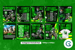 Motocross Team Social Media Pack Template Product Image 2