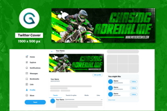 Motocross Team Social Media Pack Template Product Image 5