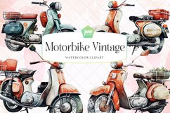 Motorbike Vintage Watercolor Sublimation Product Image 1