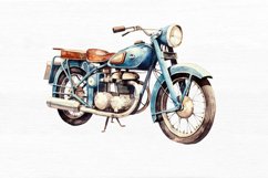 Motorbike Vintage Watercolor Sublimation clipart Product Image 2