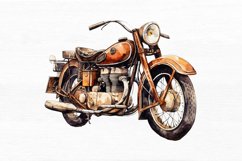 Motorbike Vintage Watercolor Sublimation clipart Product Image 5