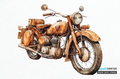 Motorbike Vintage Watercolor Sublimation PNG Clipart Product Image 2