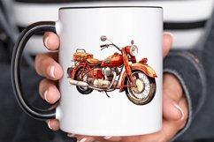 Motorbike Vintage Watercolor Sublimation PNG Clipart Product Image 2