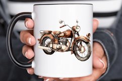 Motorbike Vintage Watercolor Sublimation PNG Clipart Product Image 2