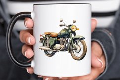 Motorbike Vintage Watercolor Sublimation PNG Clipart Product Image 2