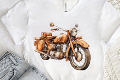 Motorbike Vintage Watercolor Sublimation PNG Clipart Product Image 3