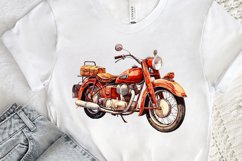 Motorbike Vintage Watercolor Sublimation PNG Clipart Product Image 3