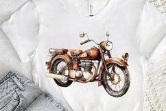 Motorbike Vintage Watercolor Sublimation PNG Clipart Product Image 3