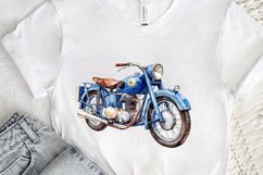 Motorbike Vintage Watercolor Sublimation PNG Clipart Product Image 3