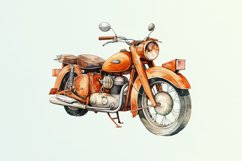 Motorbike Vintage Watercolor Sublimation clipart Product Image 4