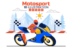 10 Motorcycle Racing Illustration Product Image 1