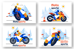 10 Motorcycle Racing Illustration Product Image 3