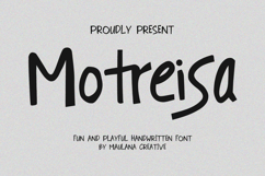 Motreisa Fun Playful Handwritten Font Product Image 1