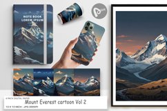 Digital Paper Cartoon Mount Everest Product Image 1