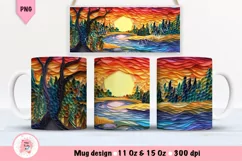 Mountain 3D Mug Wrap Sublimation Designs, 3d Mug, Hot Balloons Png