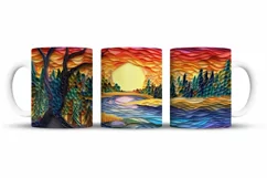 Mountain 3D Mug Wrap Sublimation Designs, 3d Mug, Hot Balloons Png