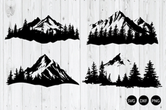 Mountain And Forest SVG, Forest Scenery SVG, Mountain SVG Product Image 1