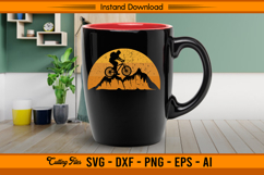 Mountain Bike Vintage Retro Sunset SVG Design Product Image 3