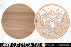 Mountain Biking Laser Cut SVG Product Image 2