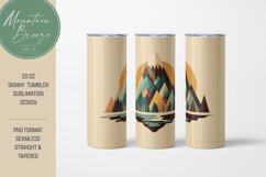 20 oz Skinny Tumbler Sublimation Design Template - Mountain Product Image 1