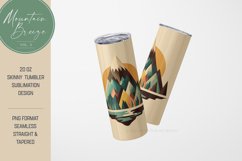 20 oz Skinny Tumbler Sublimation Design Template - Mountain Product Image 3