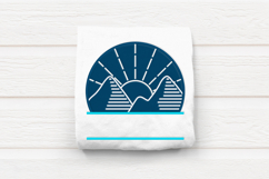 Mountain Line Art Split Applique Embroidery